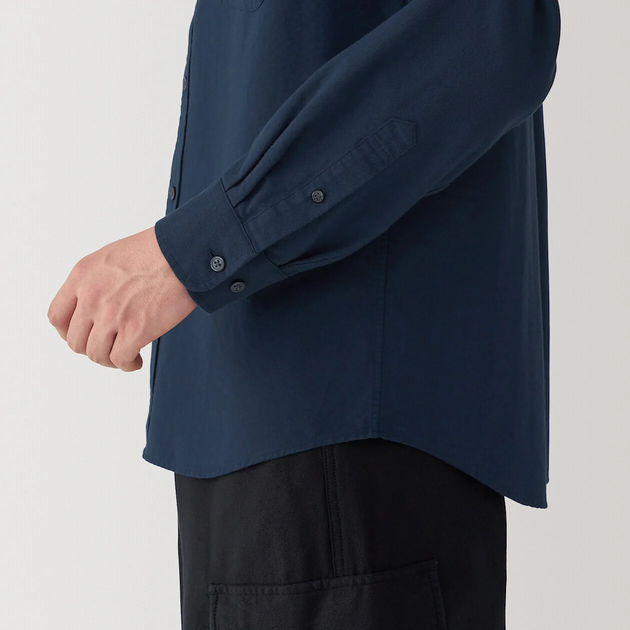 Washed Oxford 100% Cotton Long Sleeve Shirt - Image 54