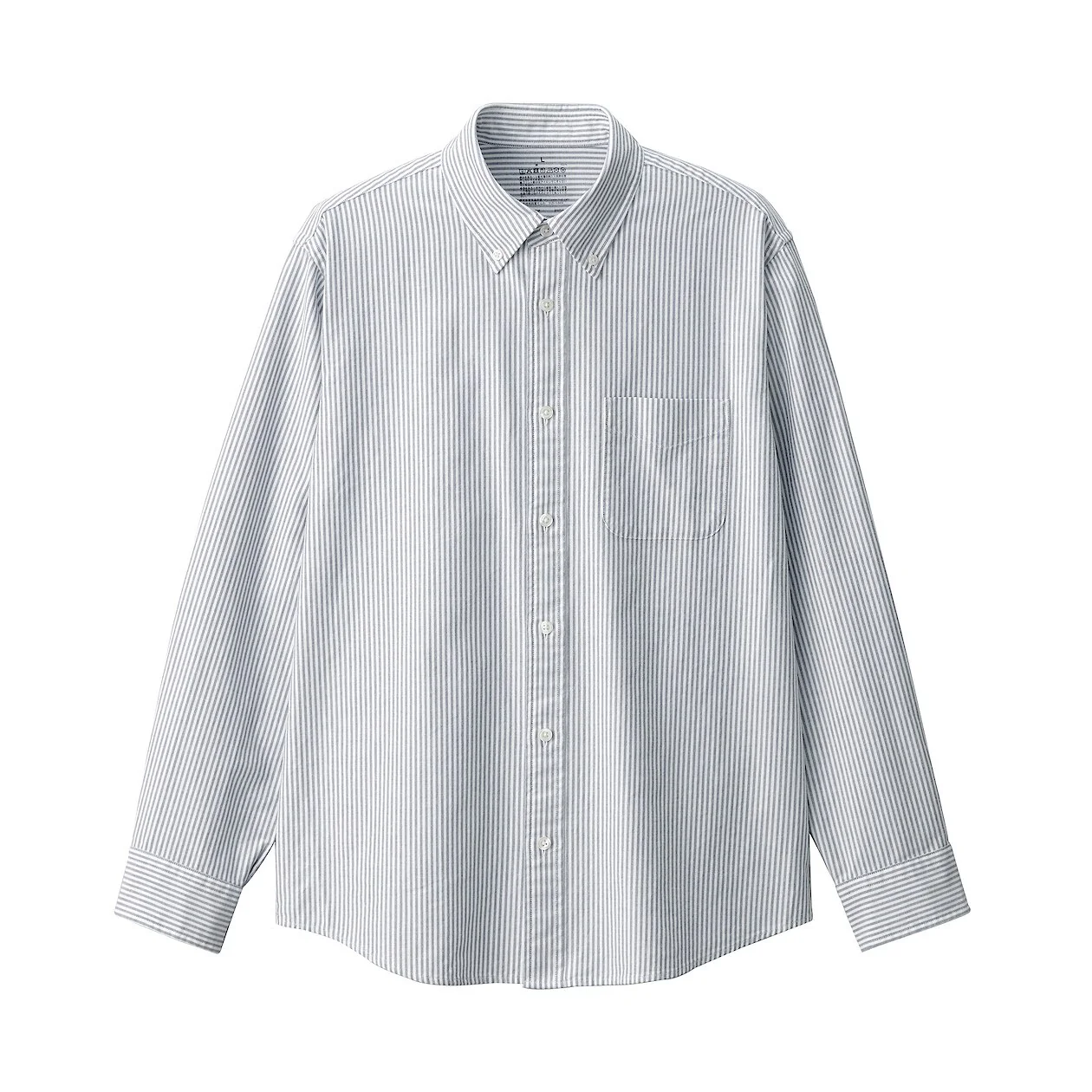 Washed Oxford 100% Cotton Long Sleeve Shirt - Image 7