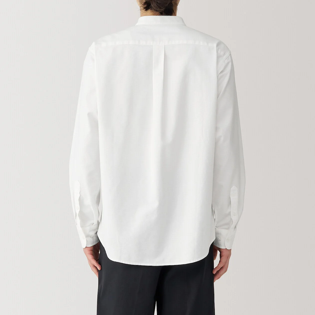 Washed Oxford 100% Cotton Stand Collar Shirt - Image 35