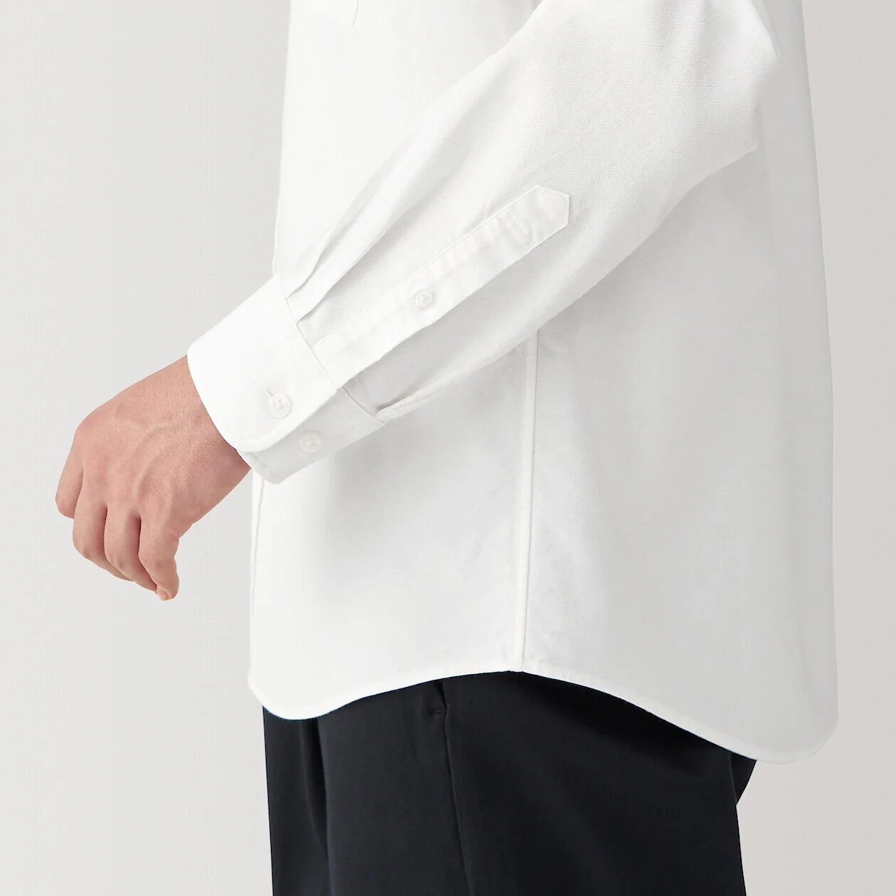 Washed Oxford 100% Cotton Stand Collar Shirt - Image 37