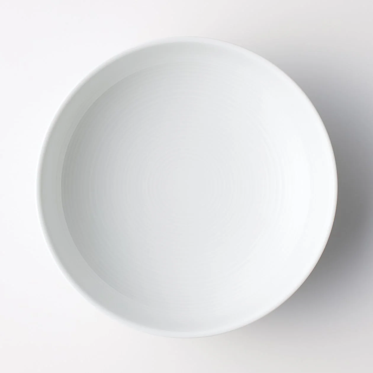 White Porcelain Shallow Bowl - Large - Image 3