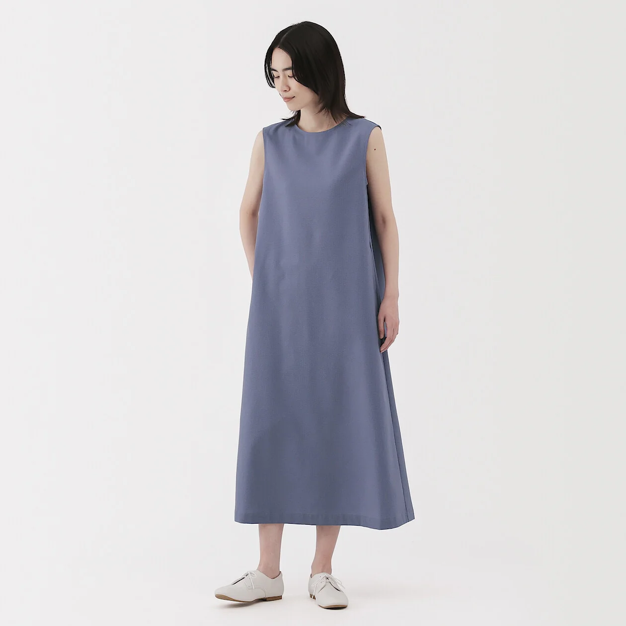 Breathable Seersucker Sleeveless Dress