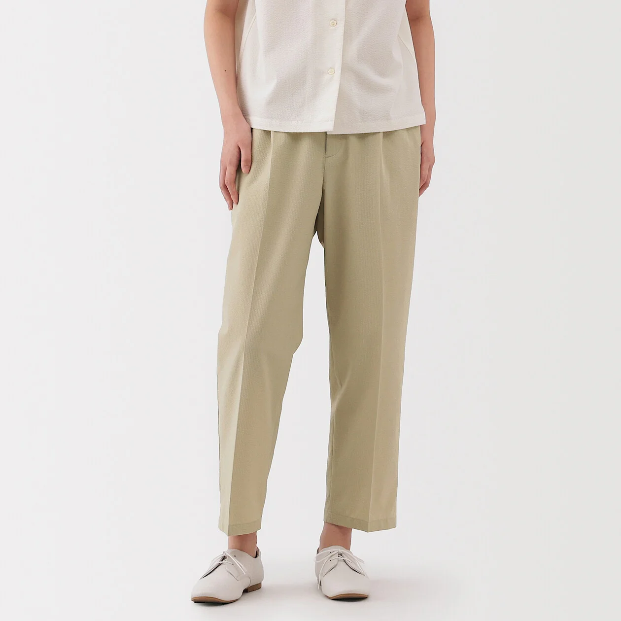 Breathable Seersucker Tapered Pants