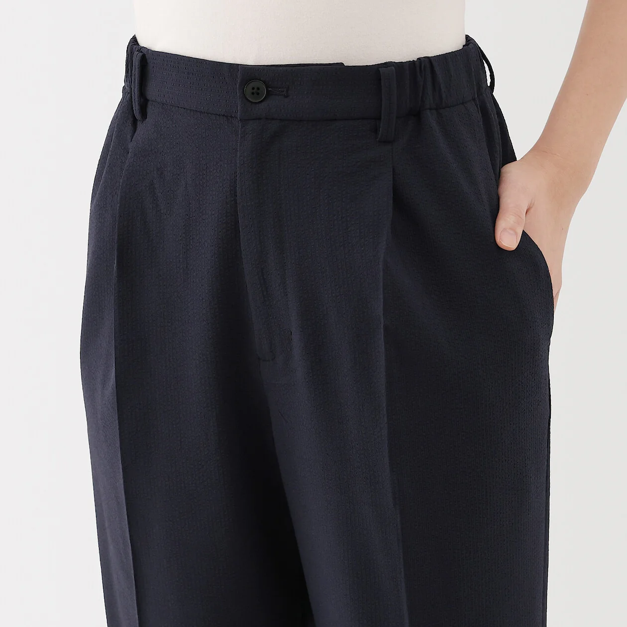 Breathable Seersucker Tapered Pants - Image 36