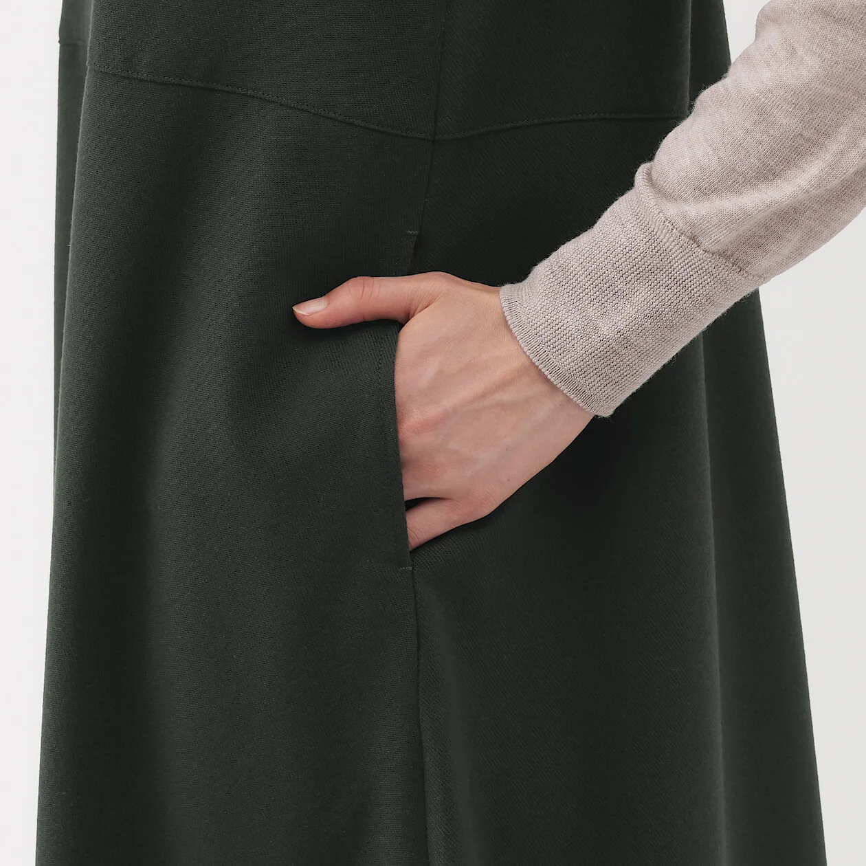 Brushed Crewneck Midi Dress - Image 12