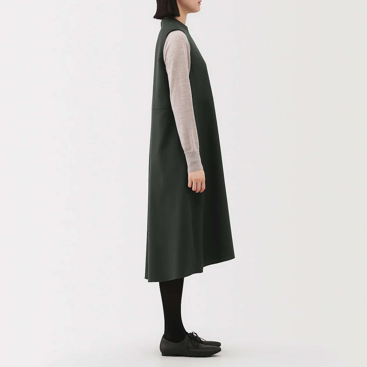 Brushed Crewneck Midi Dress - Image 8