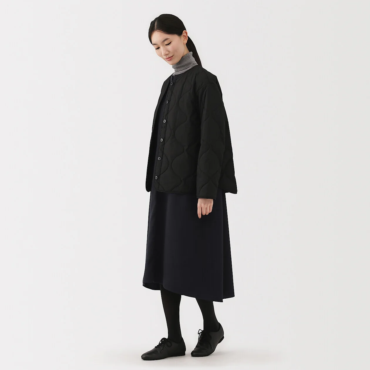 Brushed Long Sleeve Midi Dress - Image 12
