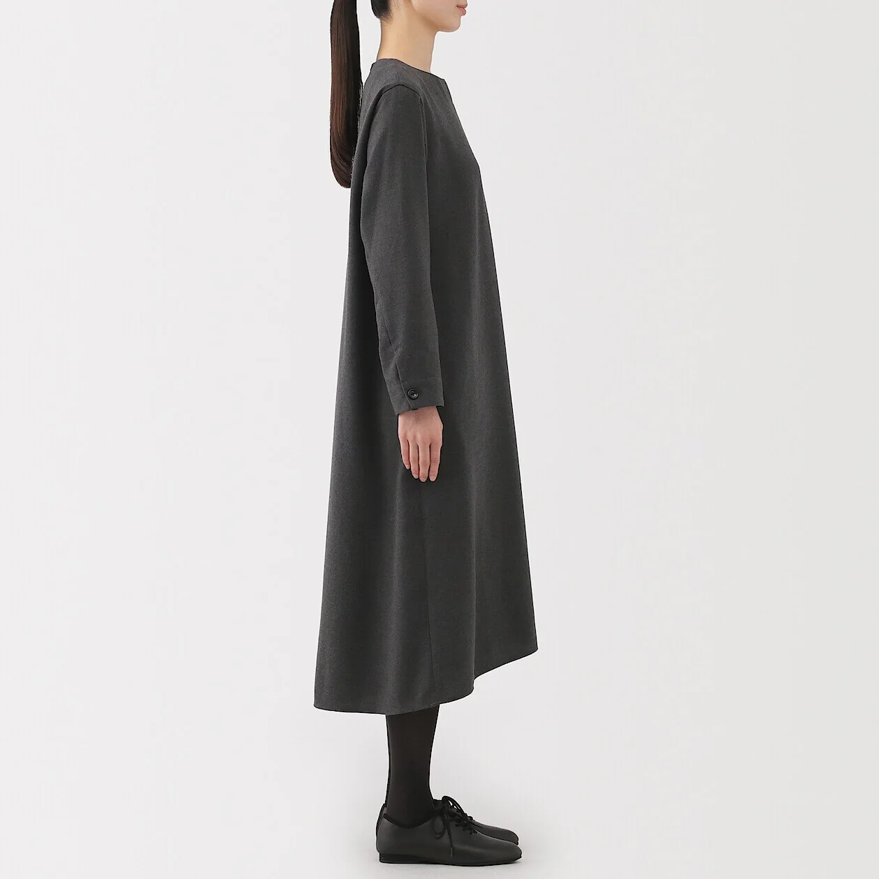 Brushed Long Sleeve Midi Dress - Image 13