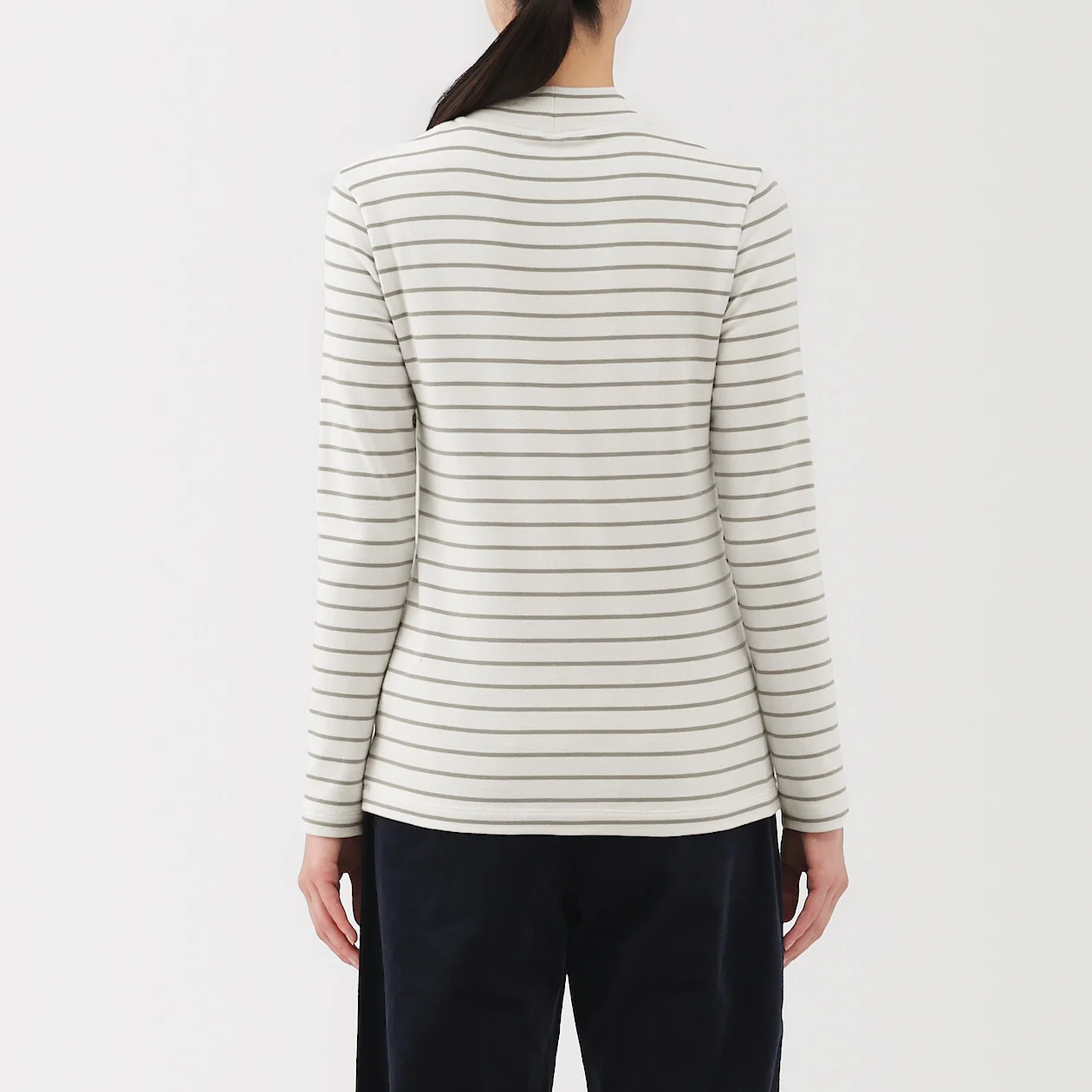 Brushed Ribbed High Neck Long-Sleeve T-Shirt - Image 8