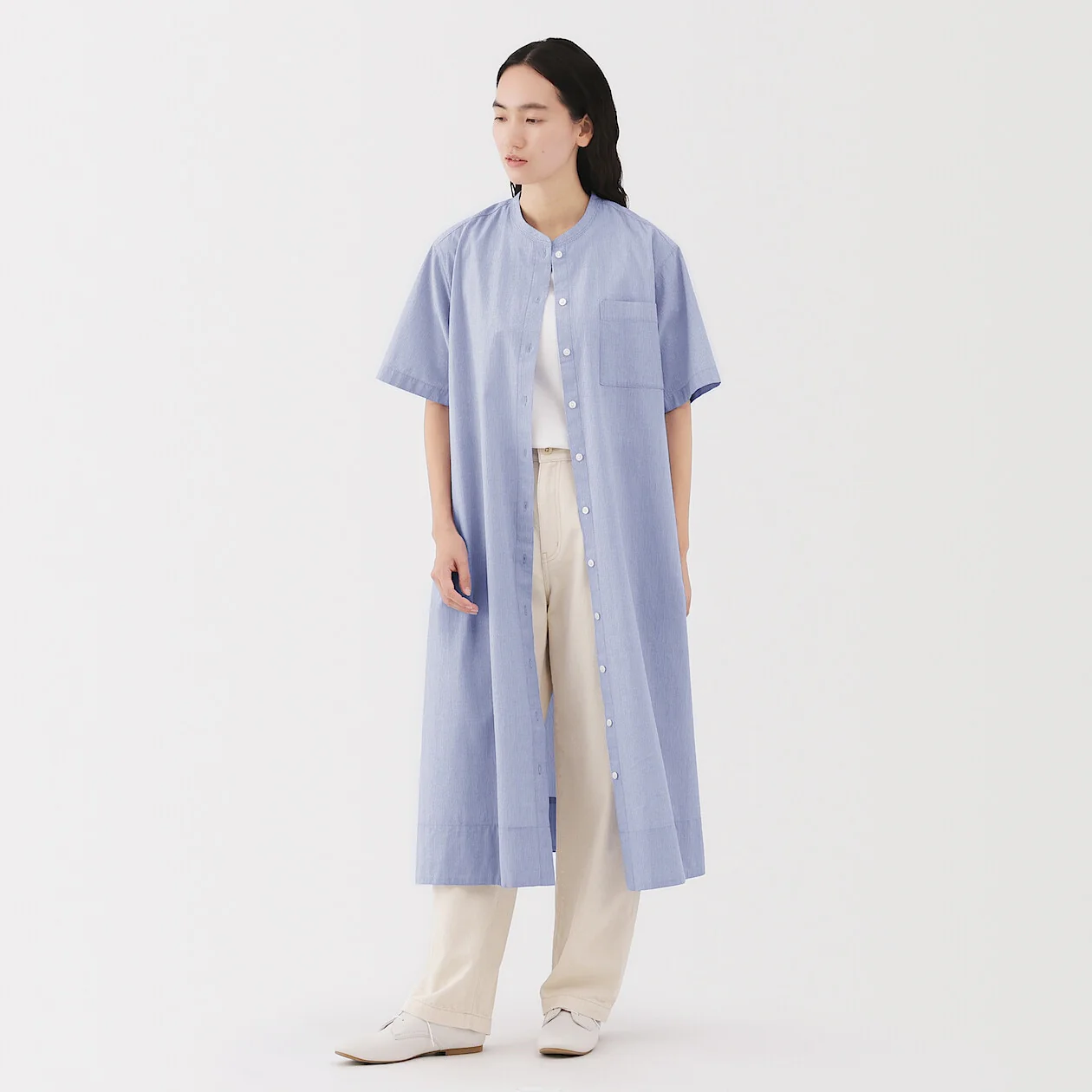 Cool Touch Short Sleeve Shirt Dress - Image 20