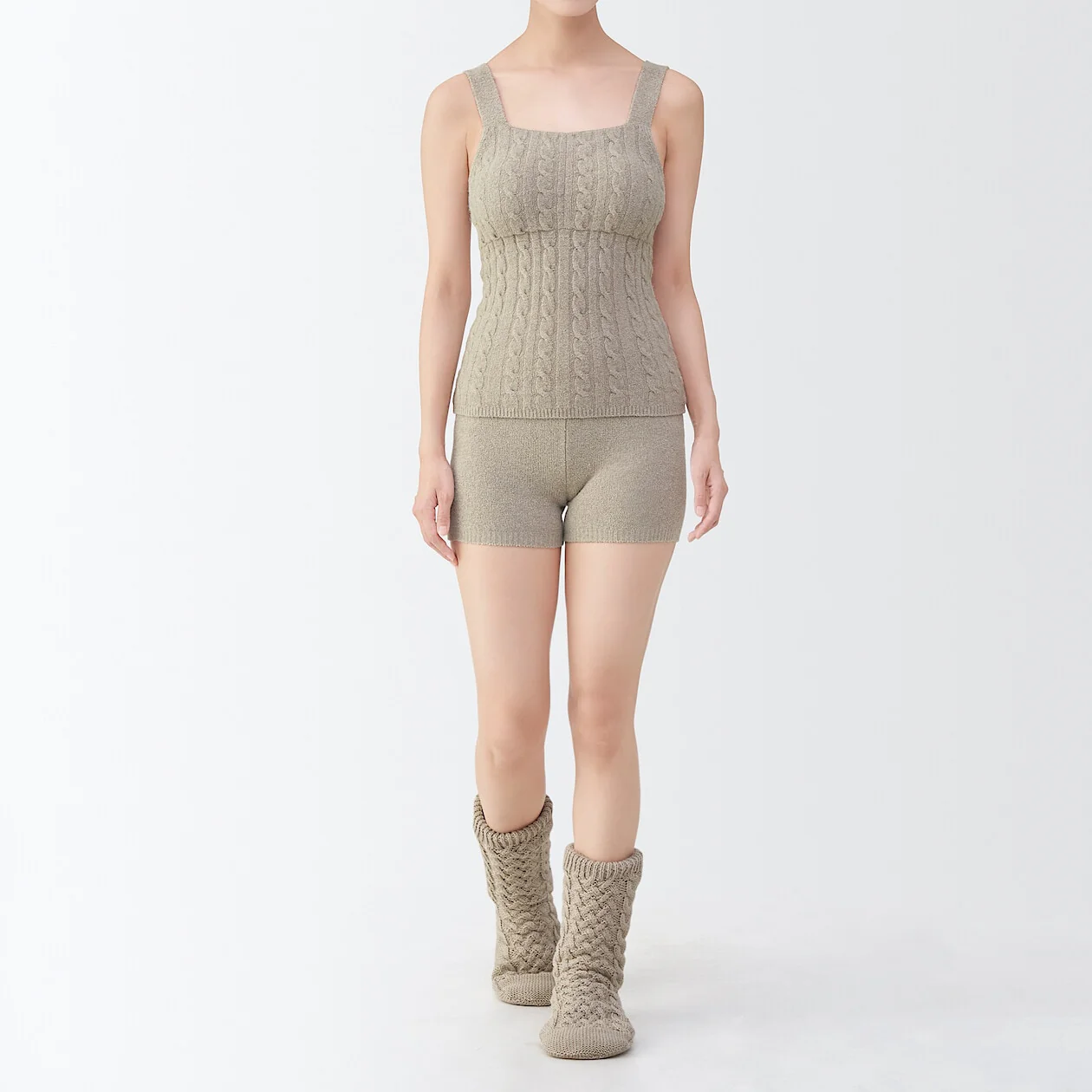 Cotton Blend Cosy Knit Over Pants - Image 8