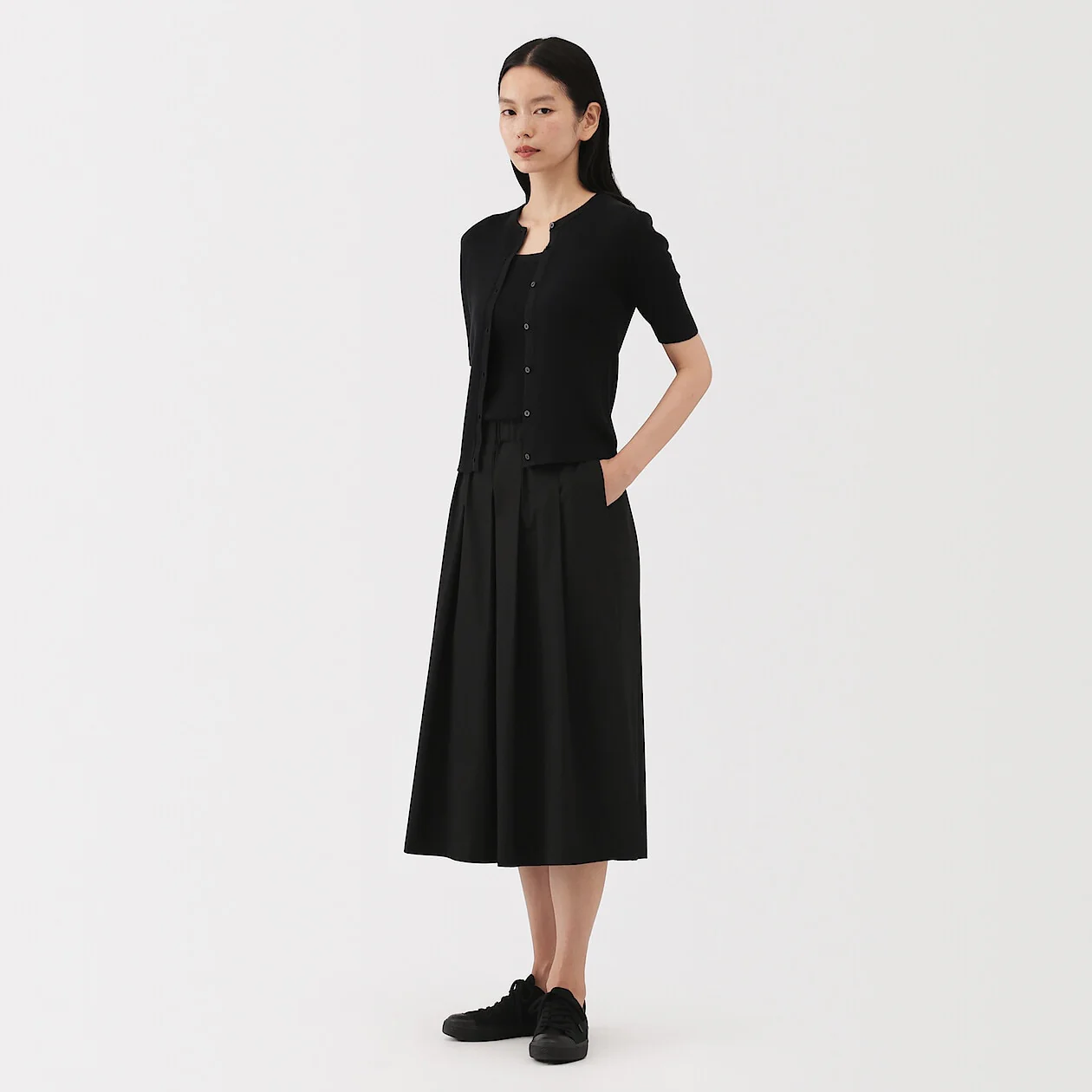 Cotton Knit Short Sleeve Cardigan - Image 10