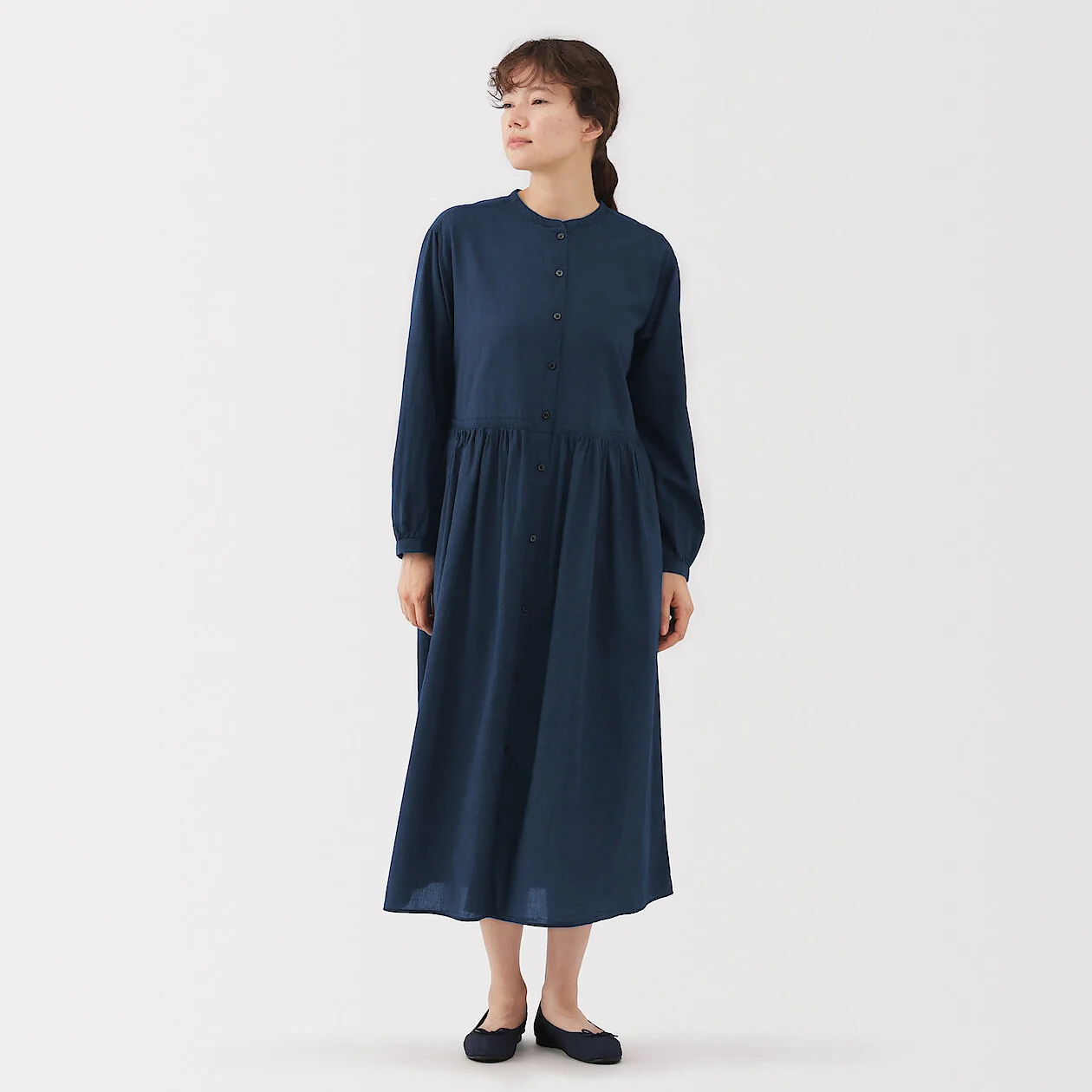 Cotton Voile Long Sleeve Dress - Image 13