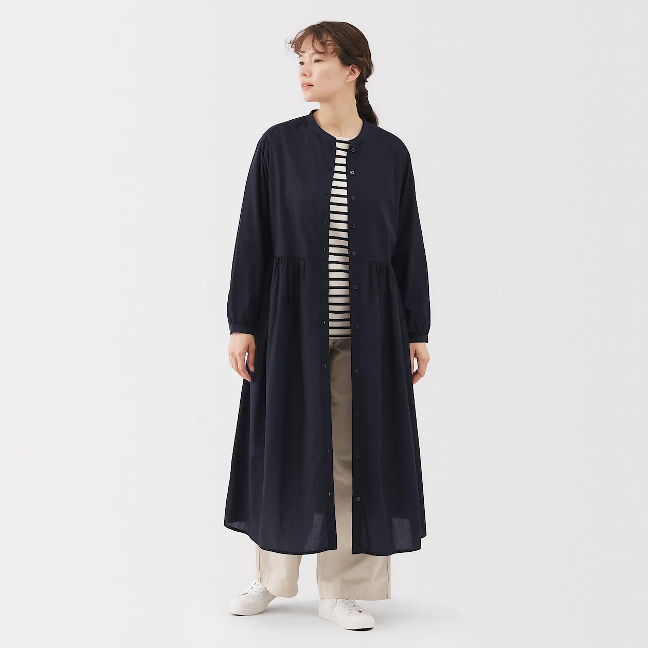 Cotton Voile Long Sleeve Dress - Image 2
