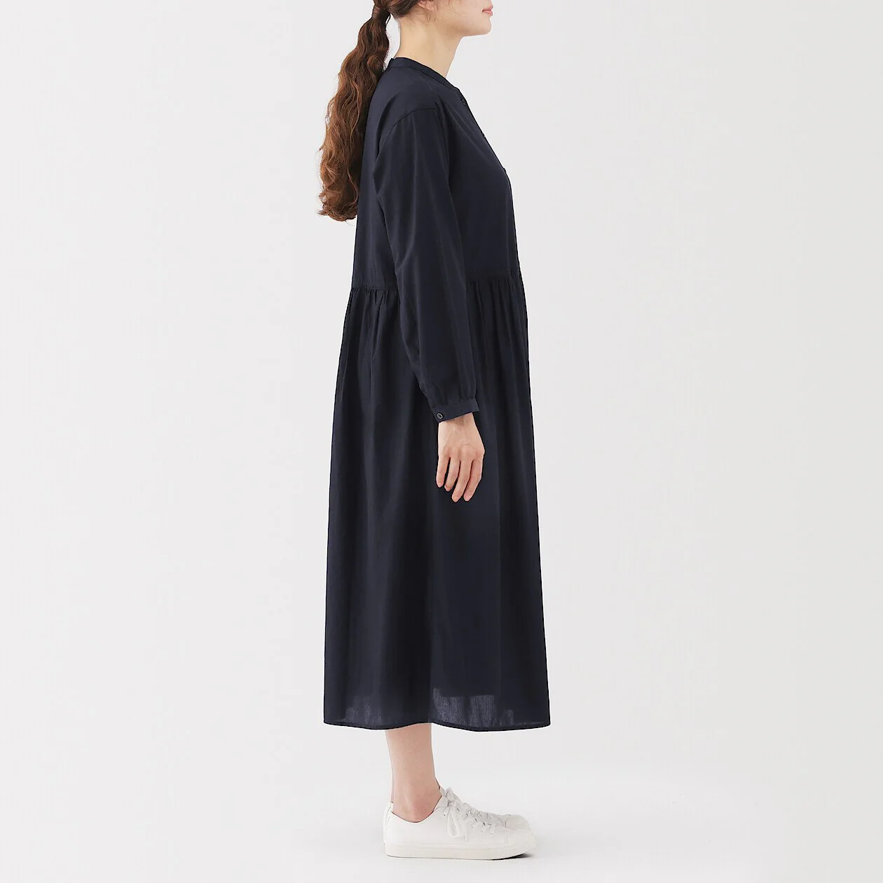 Cotton Voile Long Sleeve Dress - Image 3