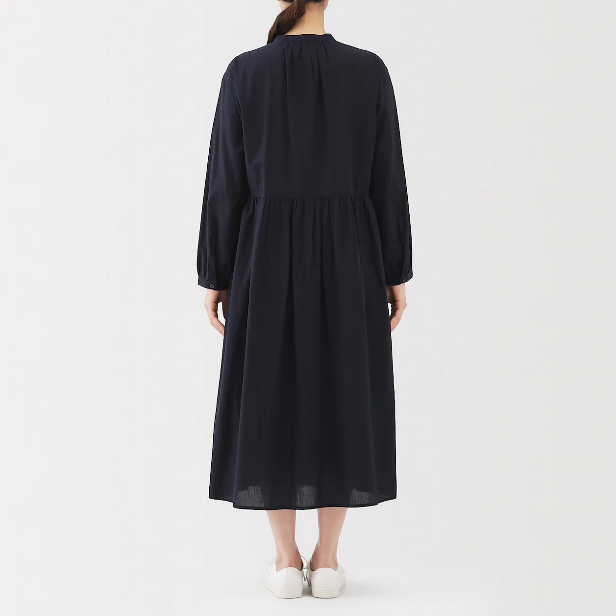 Cotton Voile Long Sleeve Dress - Image 4
