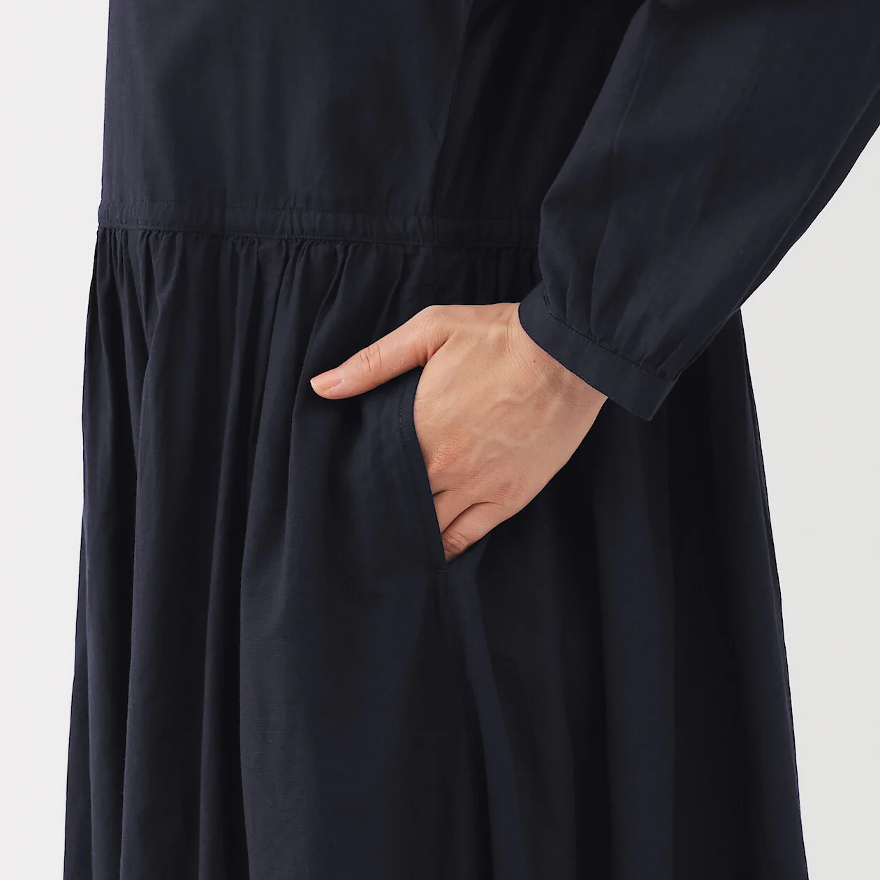 Cotton Voile Long Sleeve Dress - Image 6