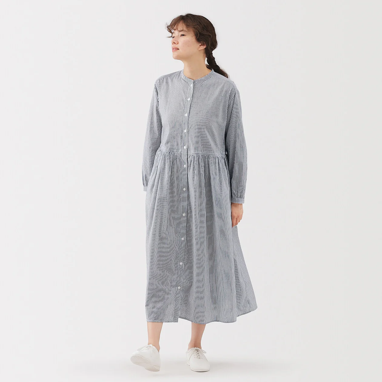 Cotton Voile Long Sleeve Dress - Image 9