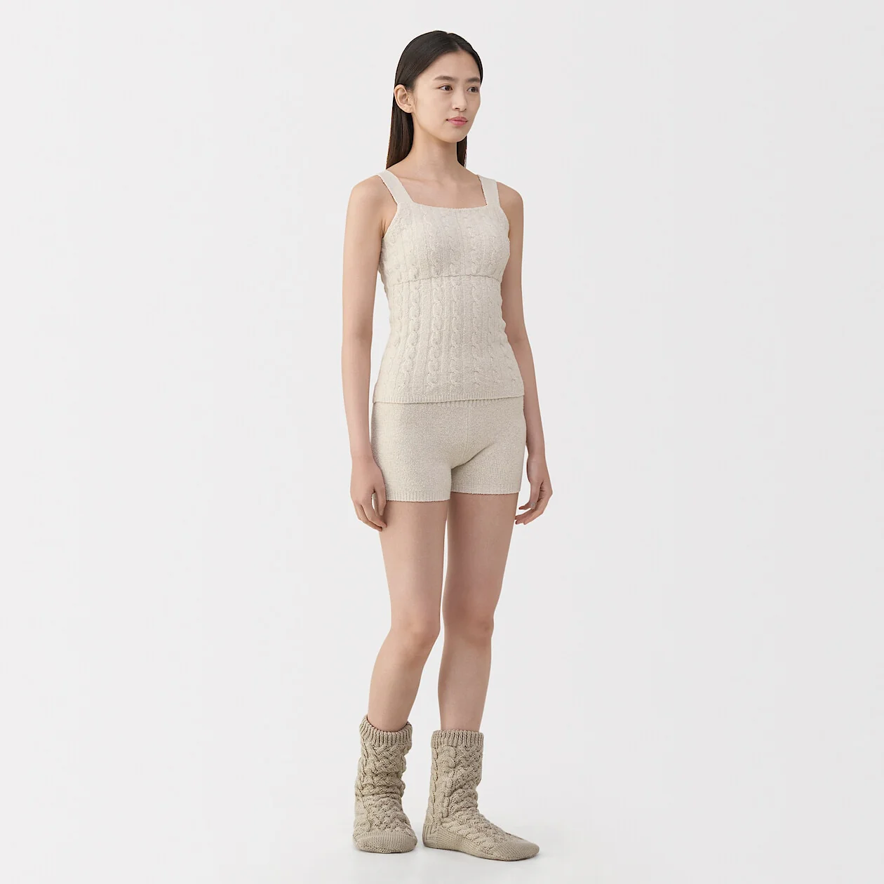Cotton Cosy Knit Bra Tank Top - Image 2