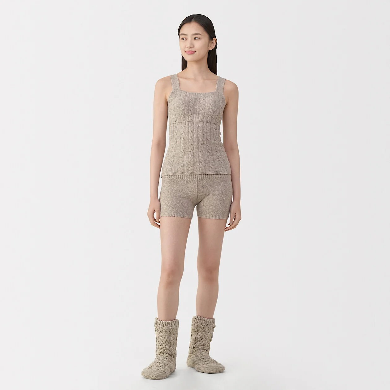 Cotton Cosy Knit Bra Tank Top - Image 30