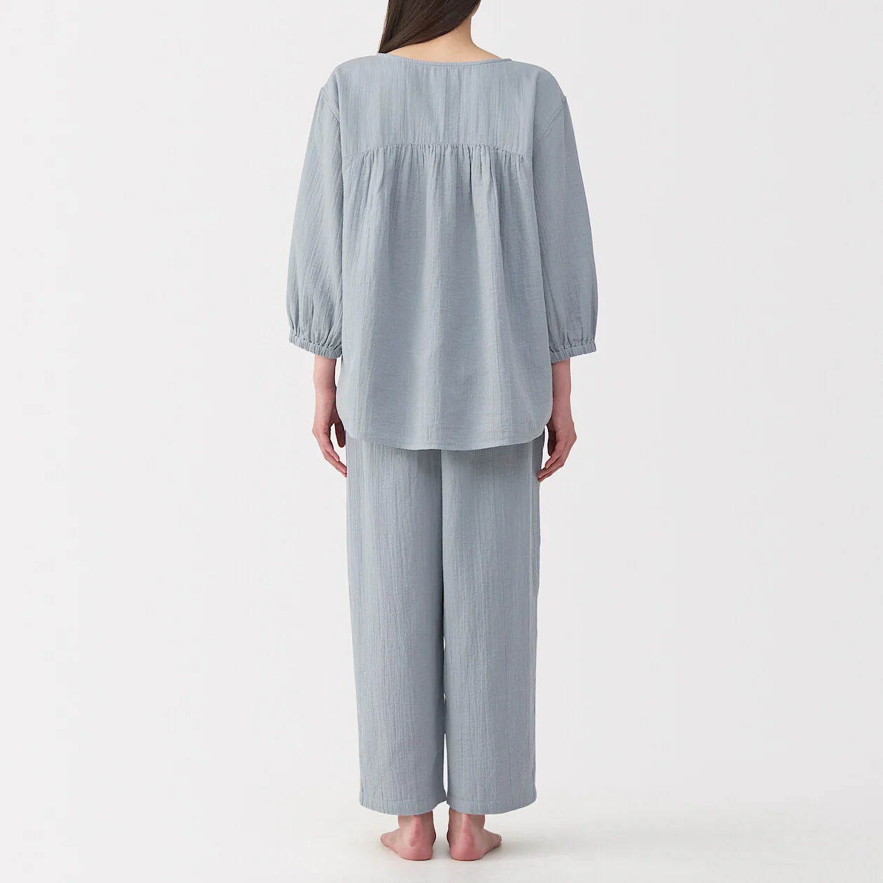 Crepe Gauze 3/4 Sleeve Loungewear Set - Image 13