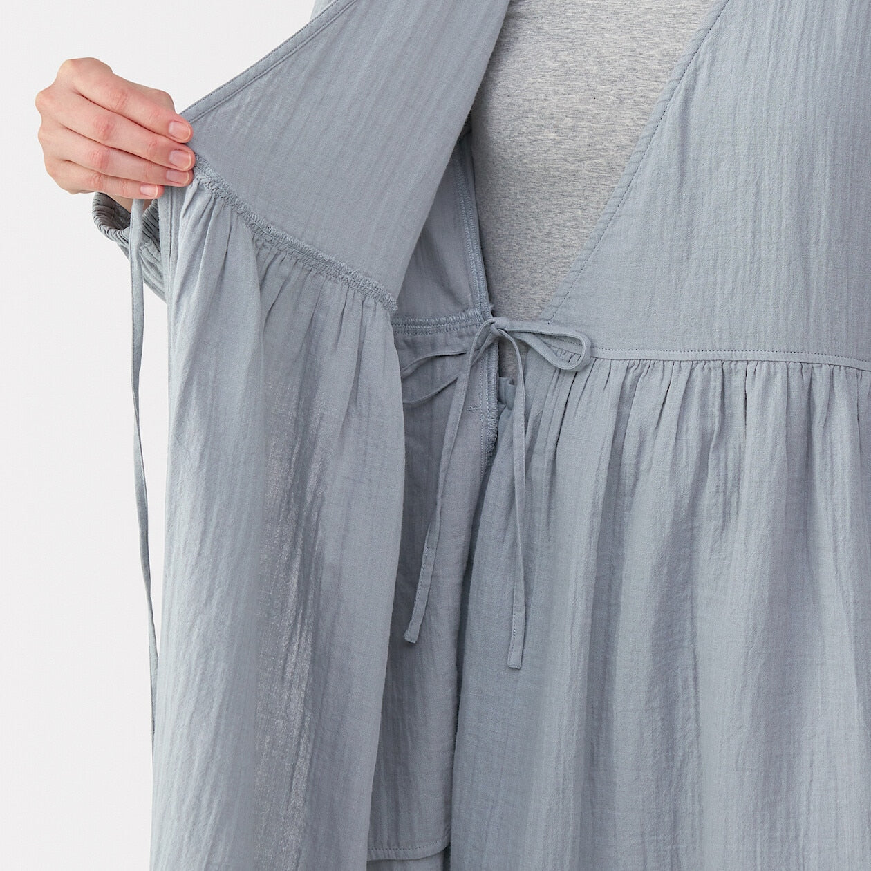 Crepe Gauze Long Cardigan - Image 25