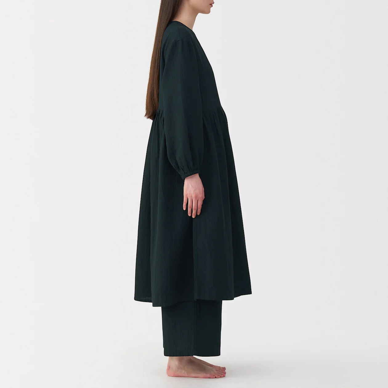 Crepe Gauze Long Cardigan - Image 3
