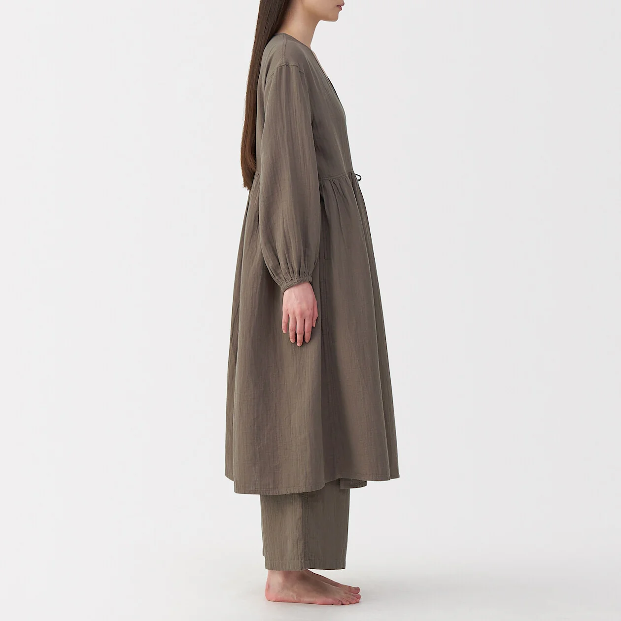 Crepe Gauze Long Cardigan - Image 30