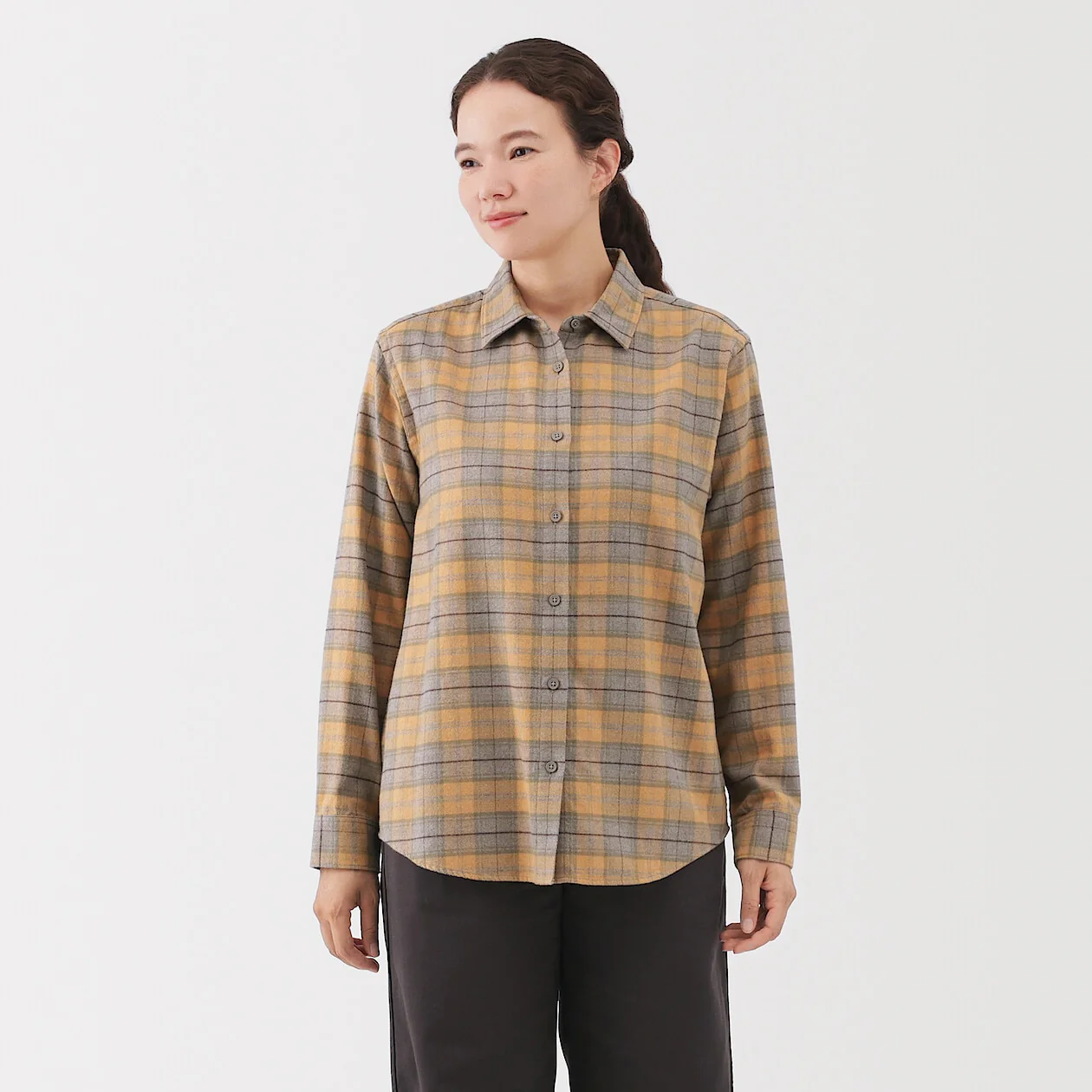 Double Brushed Flannel Long Sleeve Shirt - Image 37