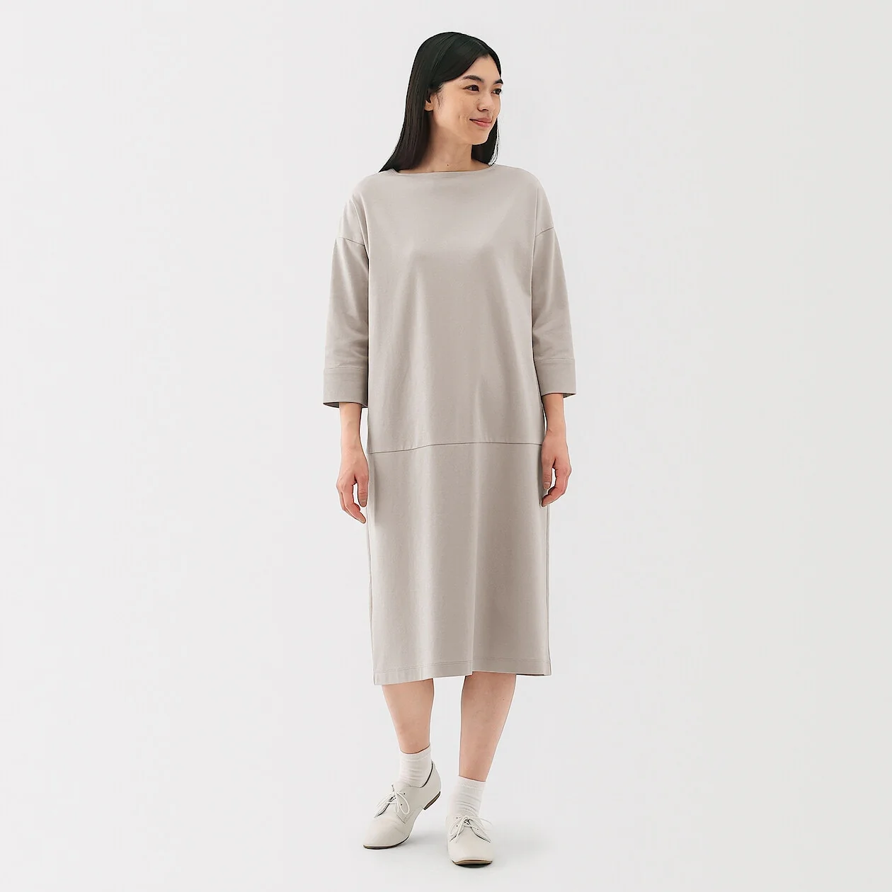 Double Knitted 3/4 Sleeve Dress - Image 21