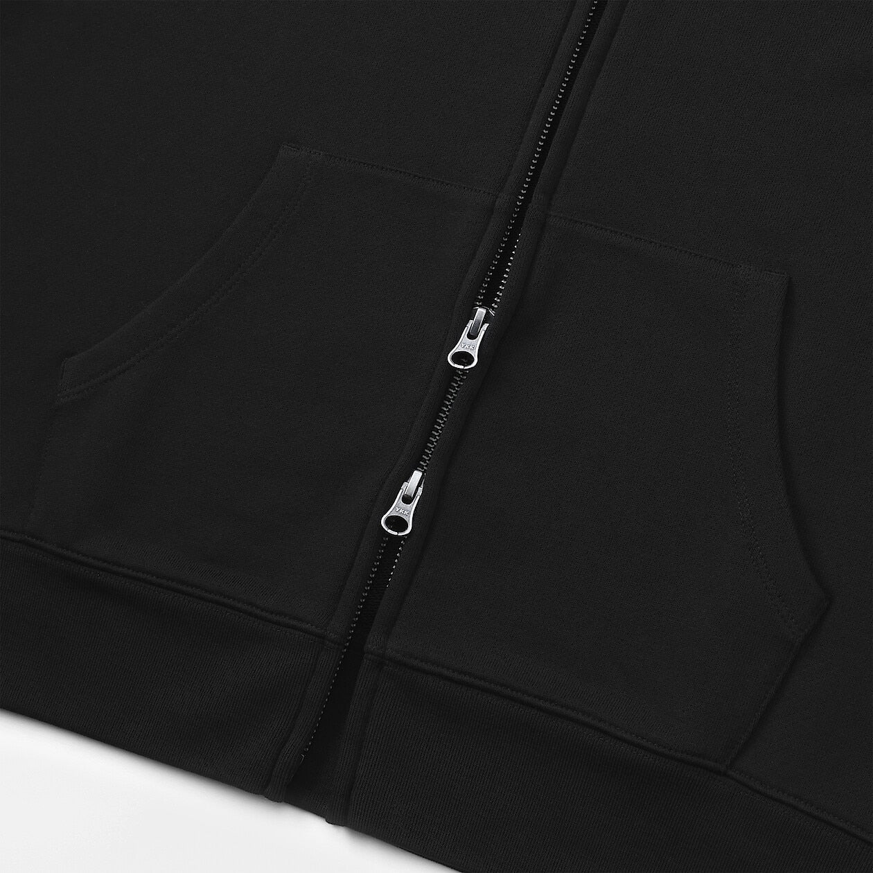French Terry Double Zip-Up Hoodie - Image 12