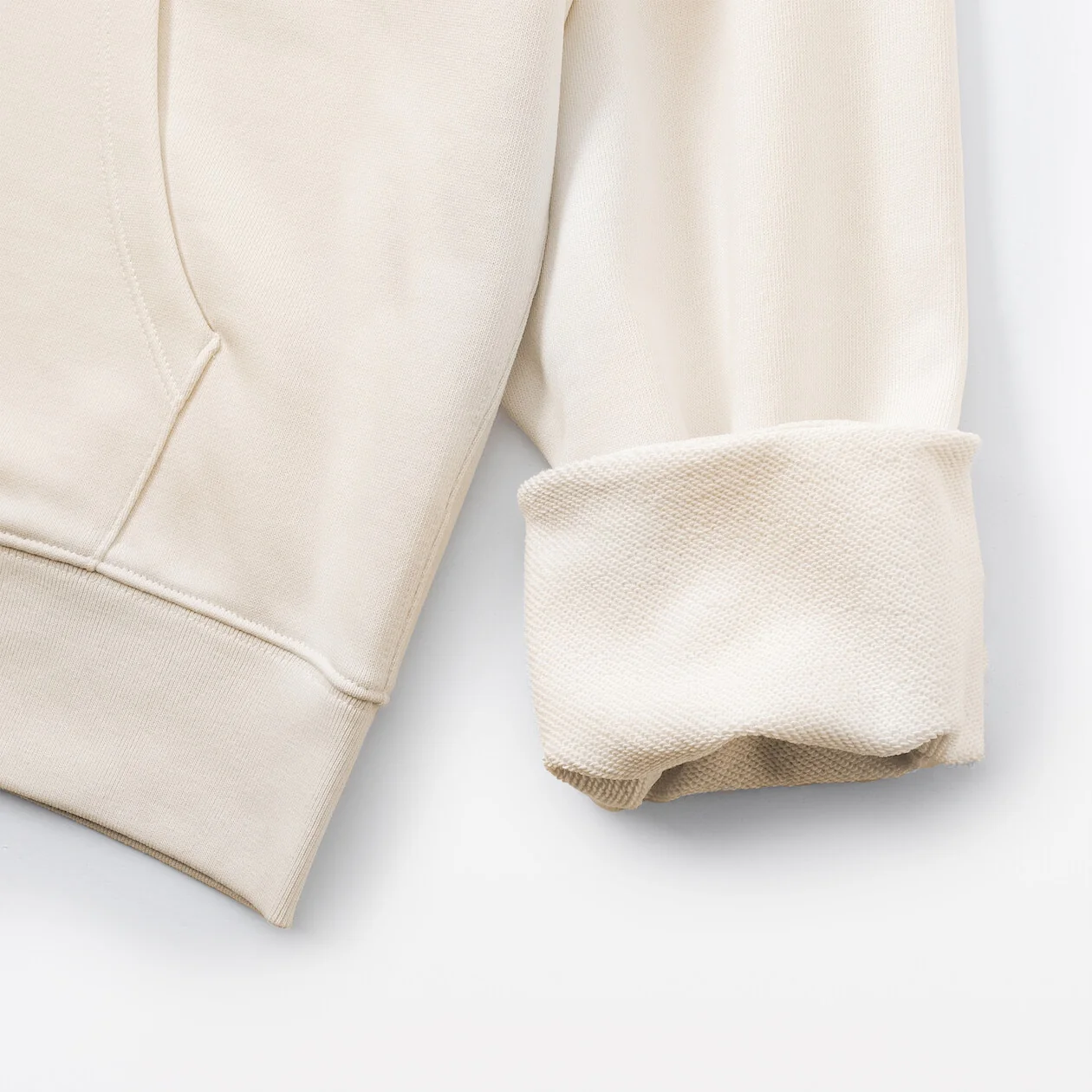 French Terry Double Zip-Up Hoodie - Image 19