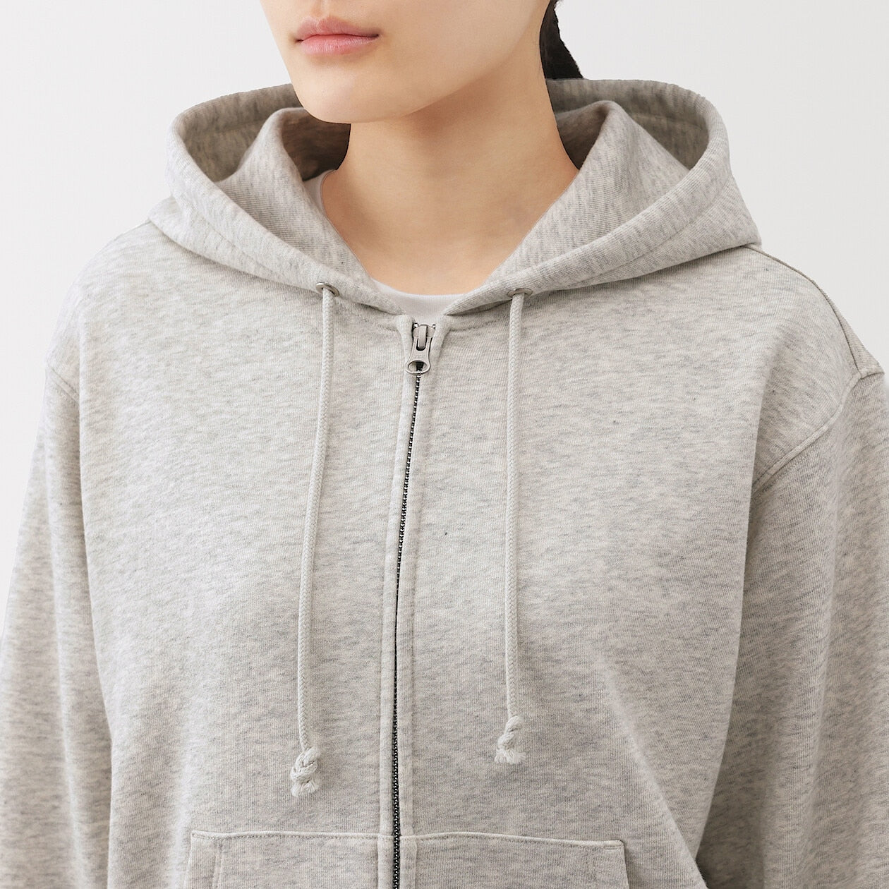 French Terry Double Zip-Up Hoodie - Image 3