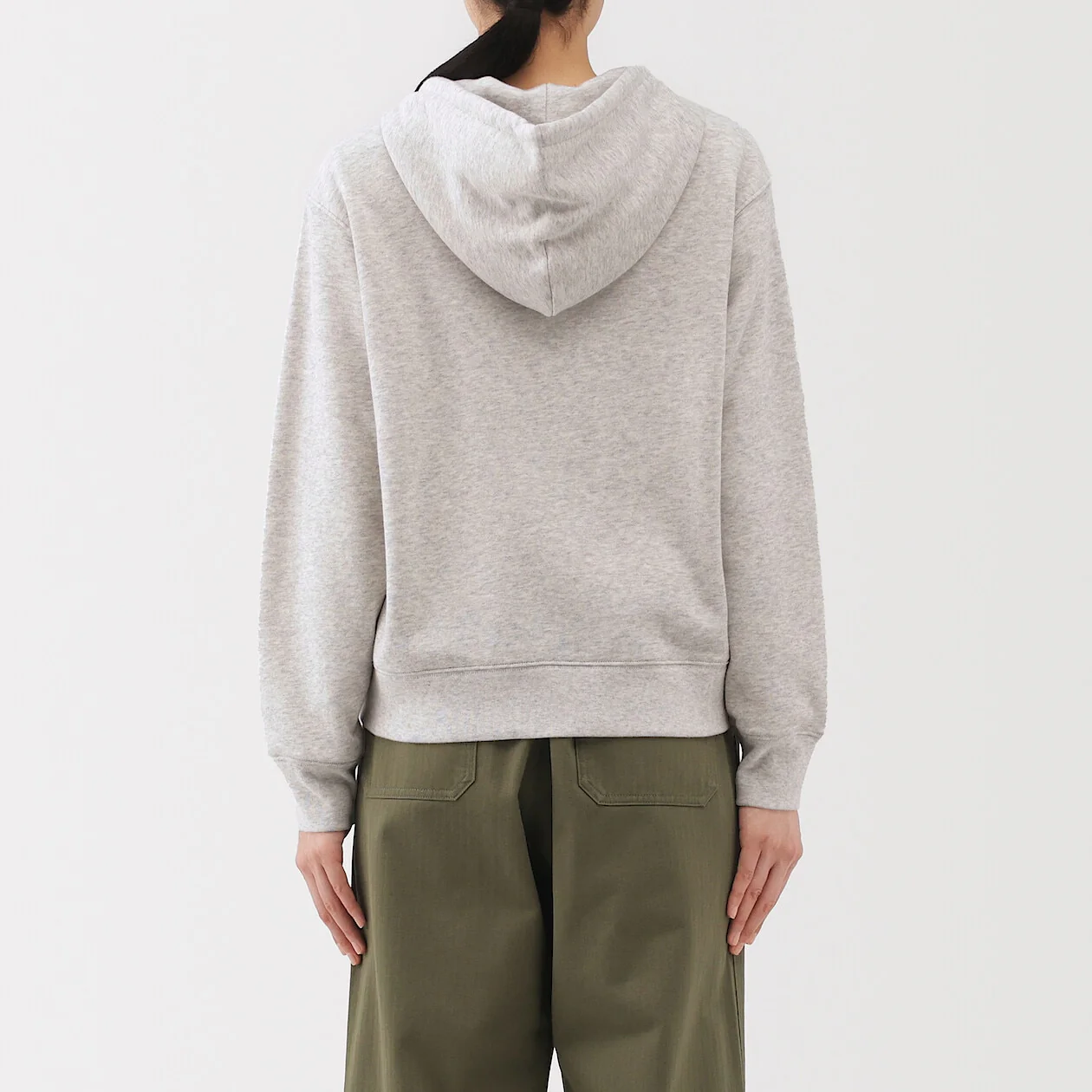 French Terry Double Zip-Up Hoodie - Image 5