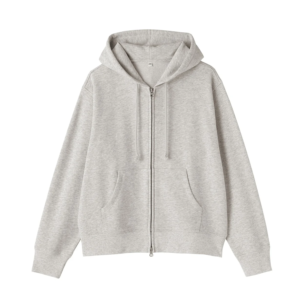 French Terry Double Zip-Up Hoodie - Image 9