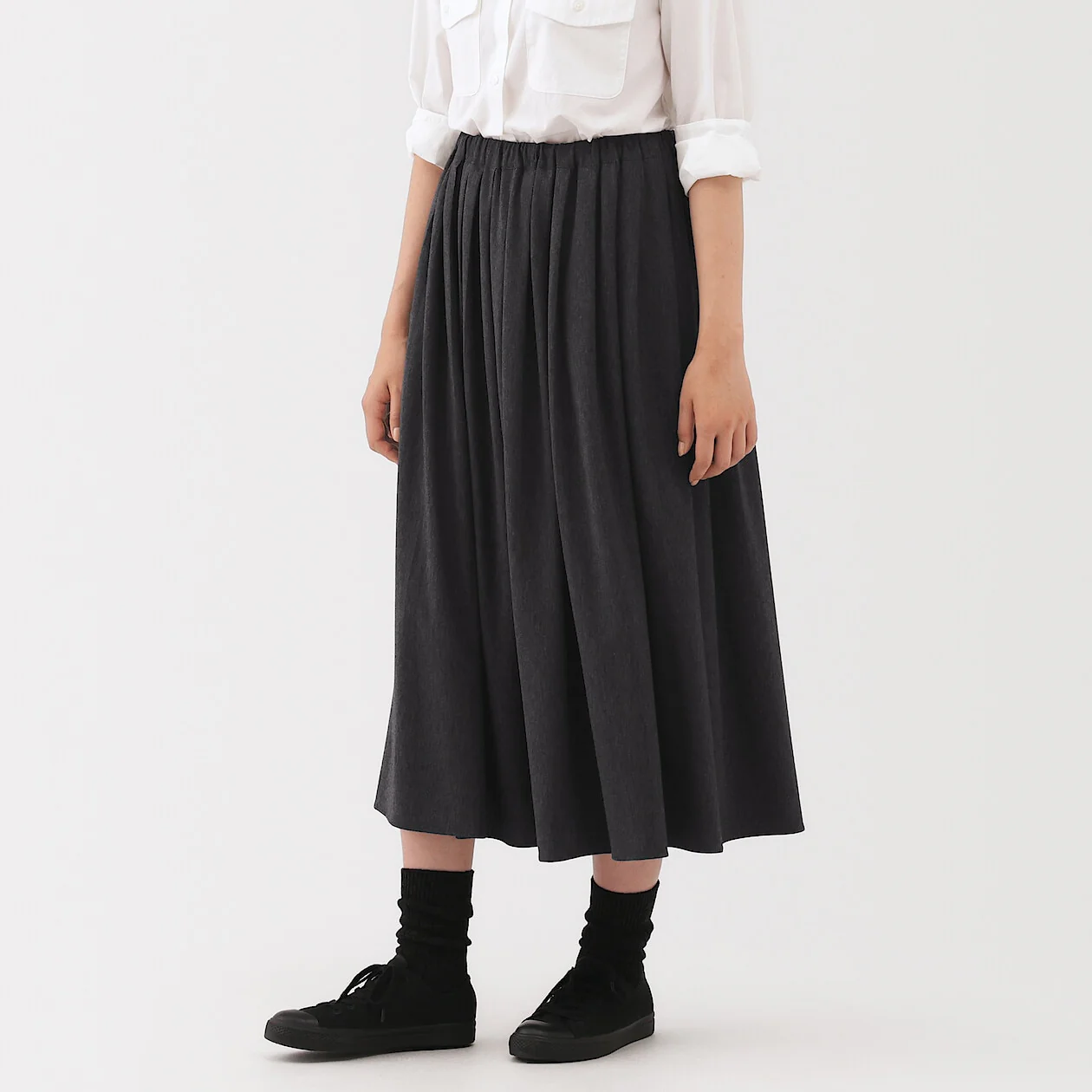 Jersey Pleated Skirt