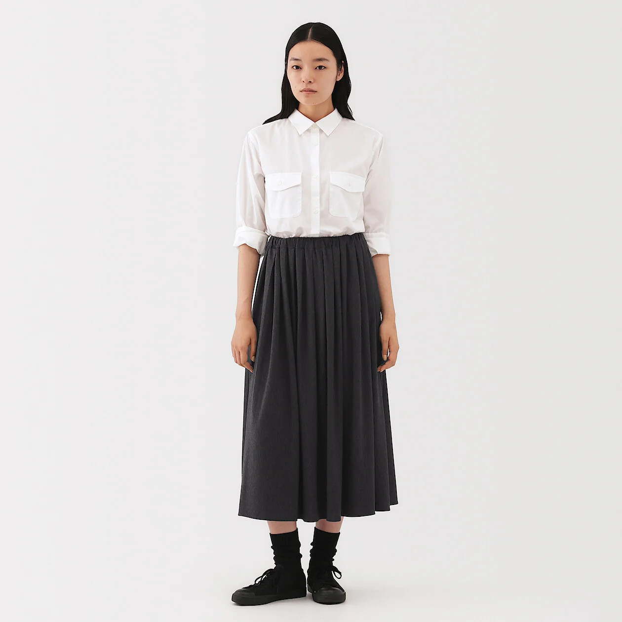 Jersey Pleated Skirt - Image 2