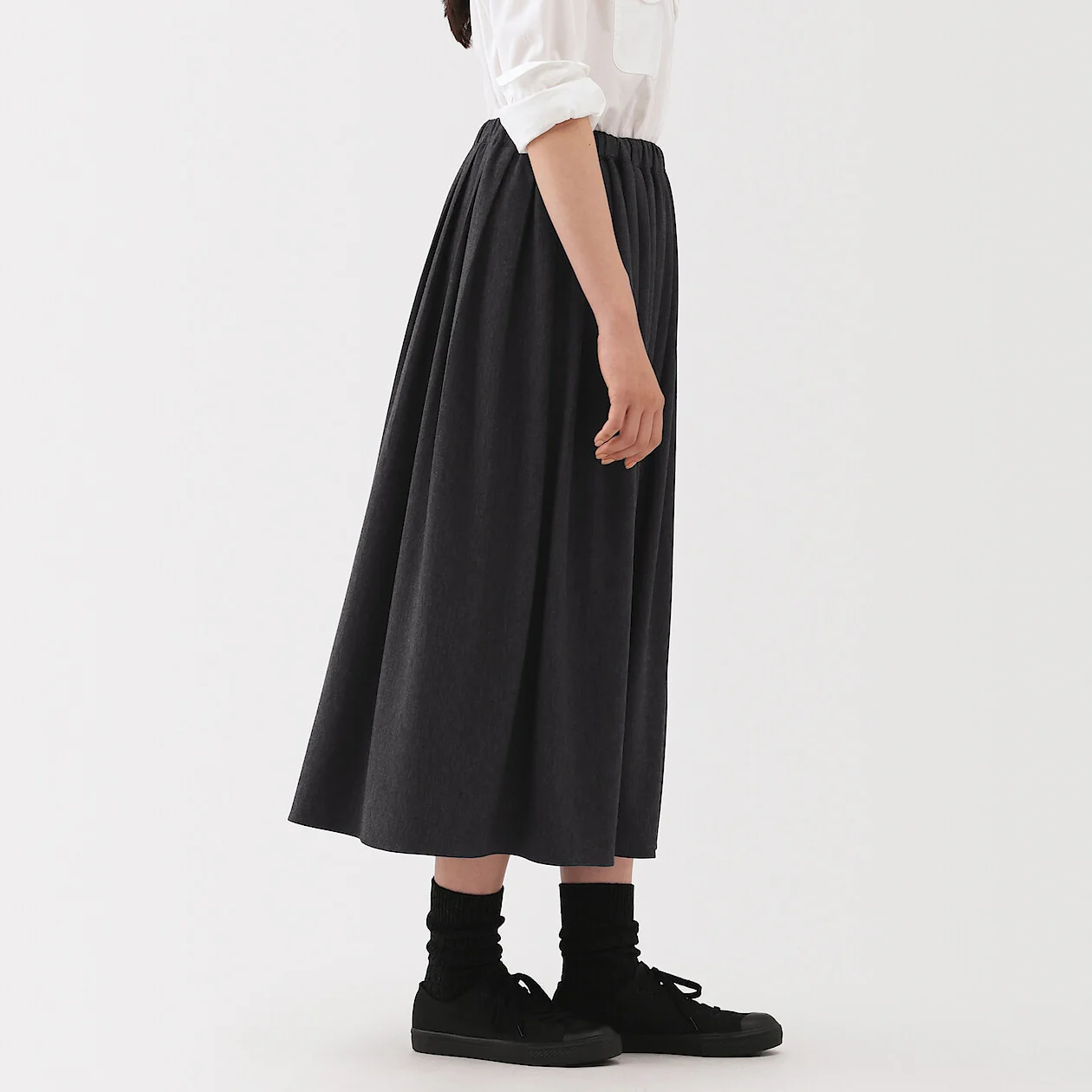 Jersey Pleated Skirt - Image 3