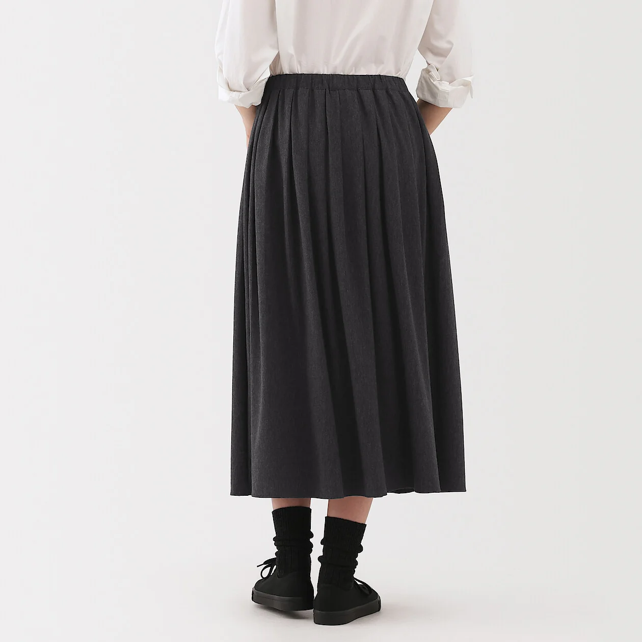 Jersey Pleated Skirt - Image 4
