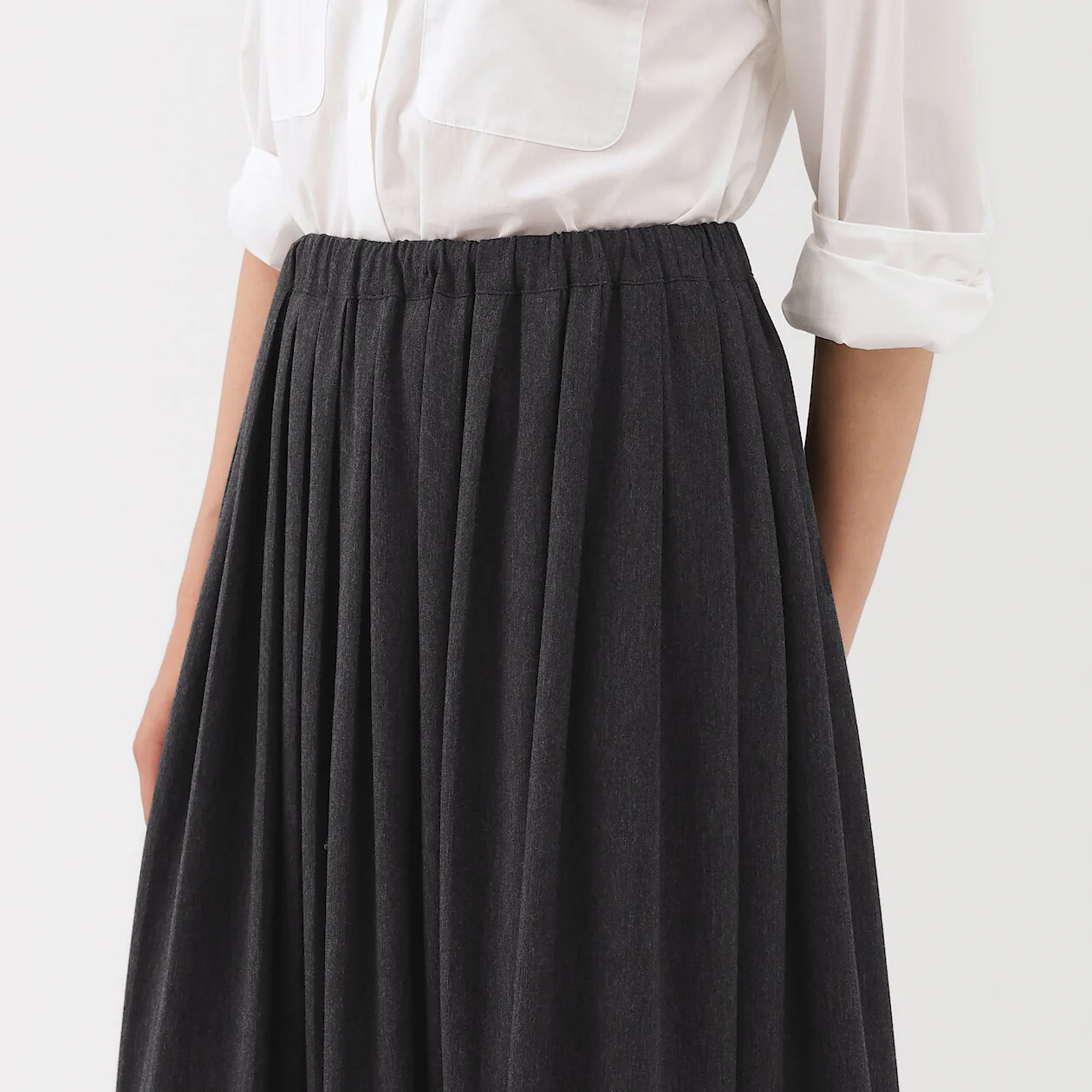 Jersey Pleated Skirt - Image 5