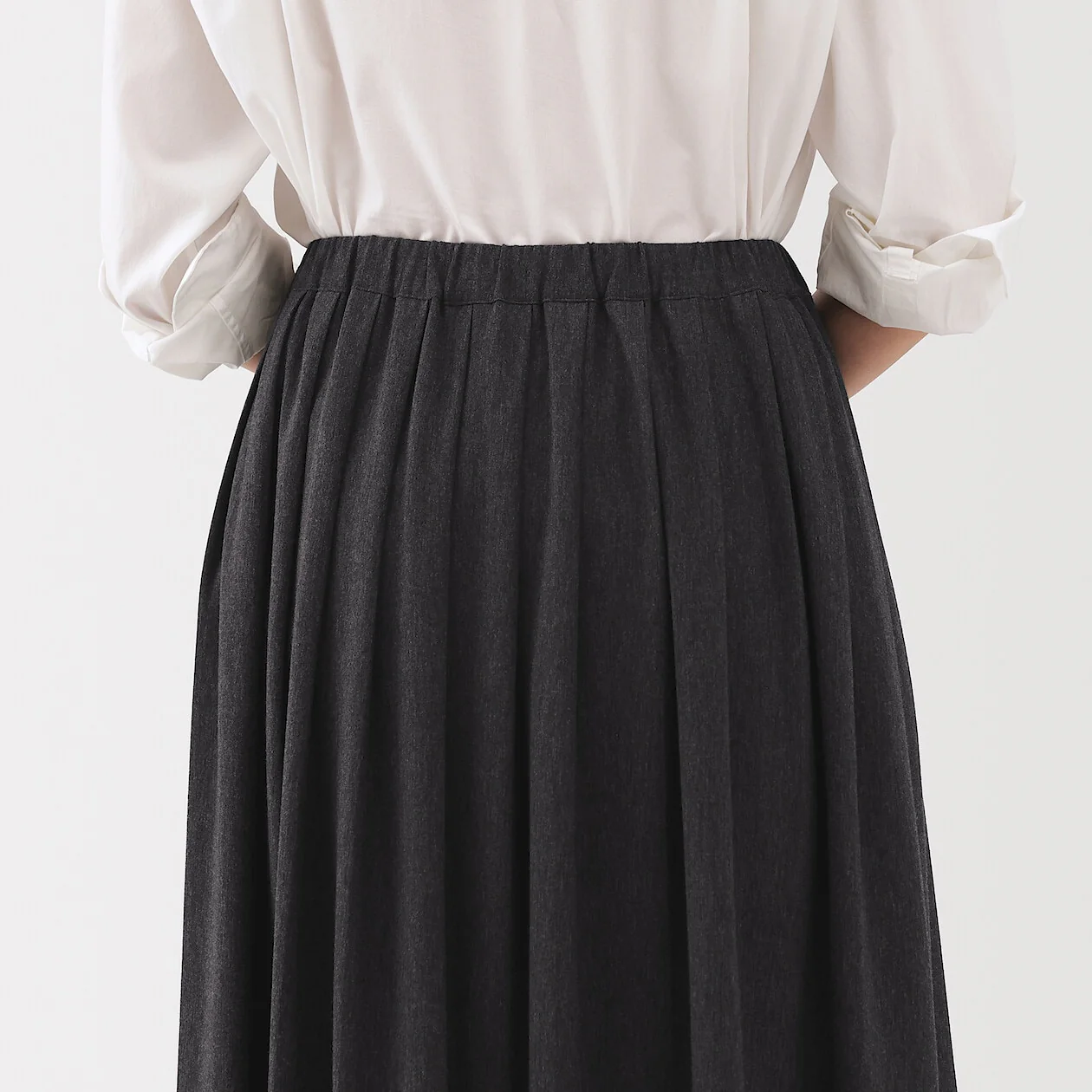 Jersey Pleated Skirt - Image 6