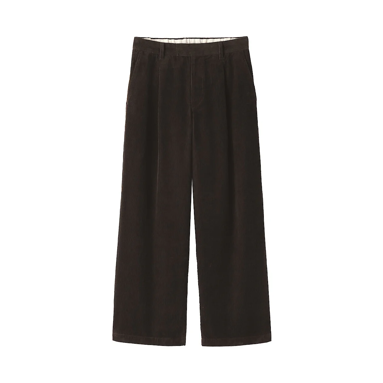 Kapok Blend Corduroy Pleated Wide Pants - Image 18