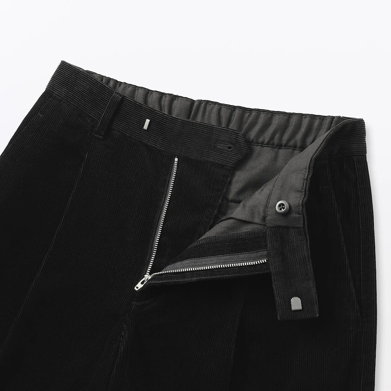 Kapok Blend Corduroy Pleated Wide Pants - Image 3