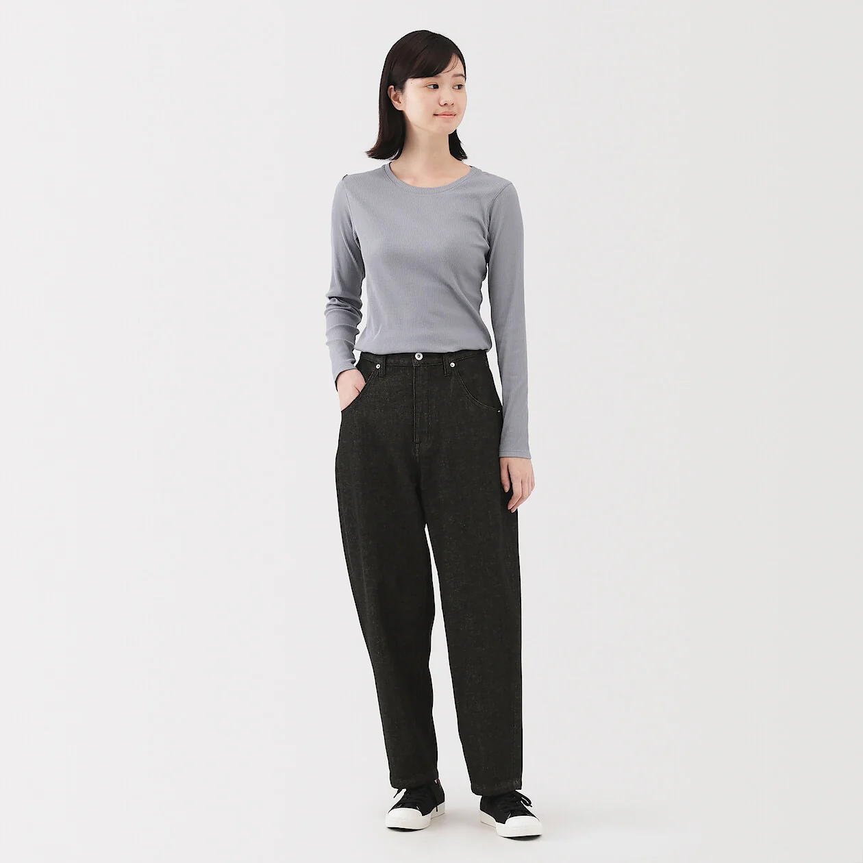 Kapok Blend Denim Barrel Pants - Image 16