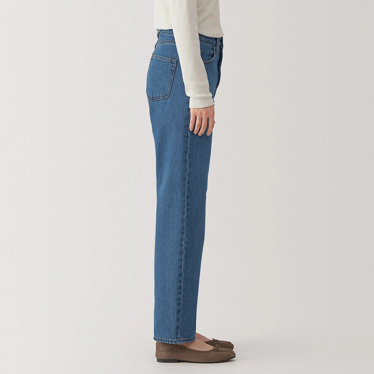 Kapok Blend Denim Straight Pants - Image 12