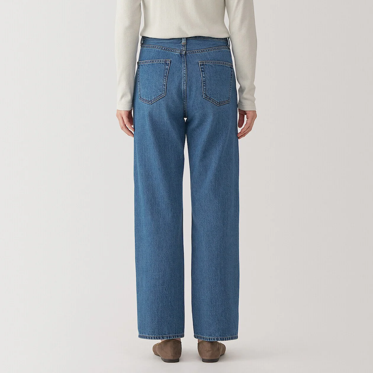 Kapok Blend Denim Straight Pants - Image 13