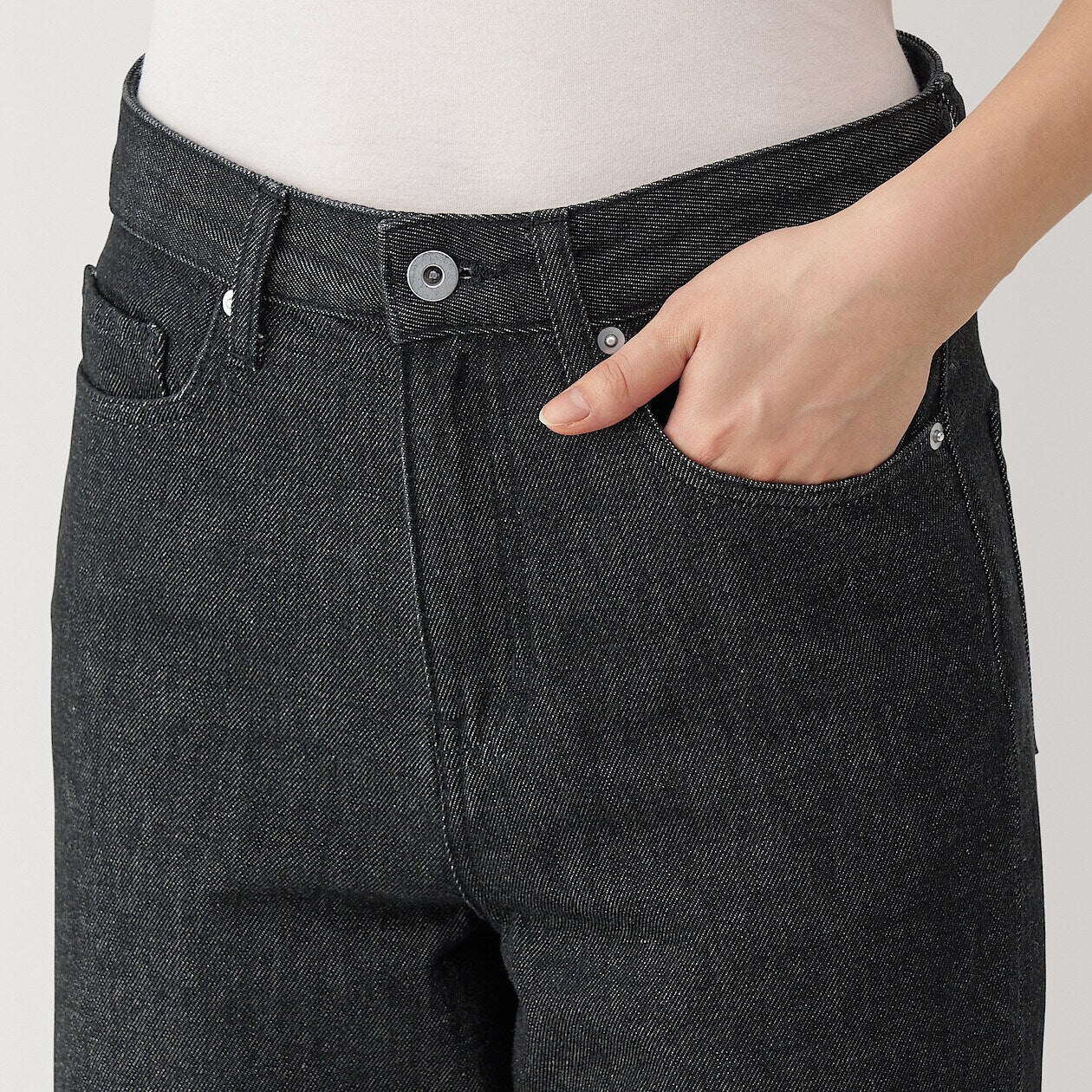 Kapok Blend Denim Straight Pants - Image 22