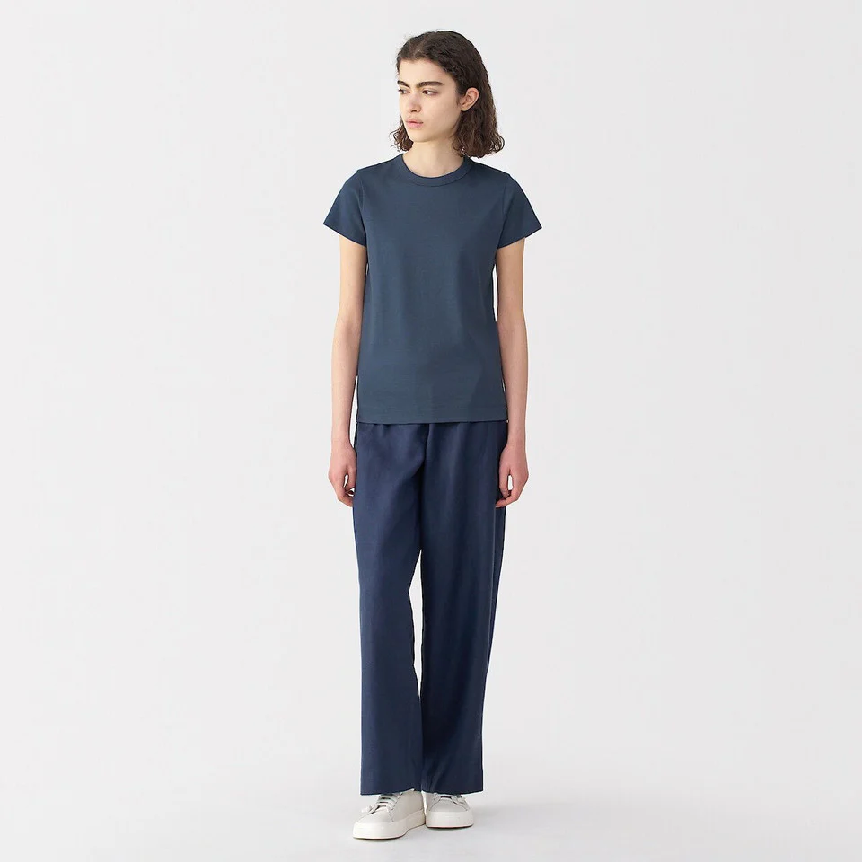 MUJI Labo Linen Blend Short Sleeve T-Shirt - Image 2