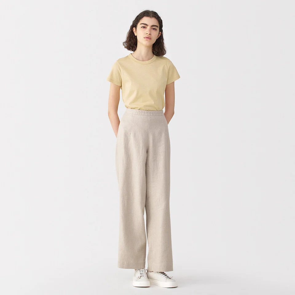 MUJI Labo Linen Blend Short Sleeve T-Shirt - Image 23