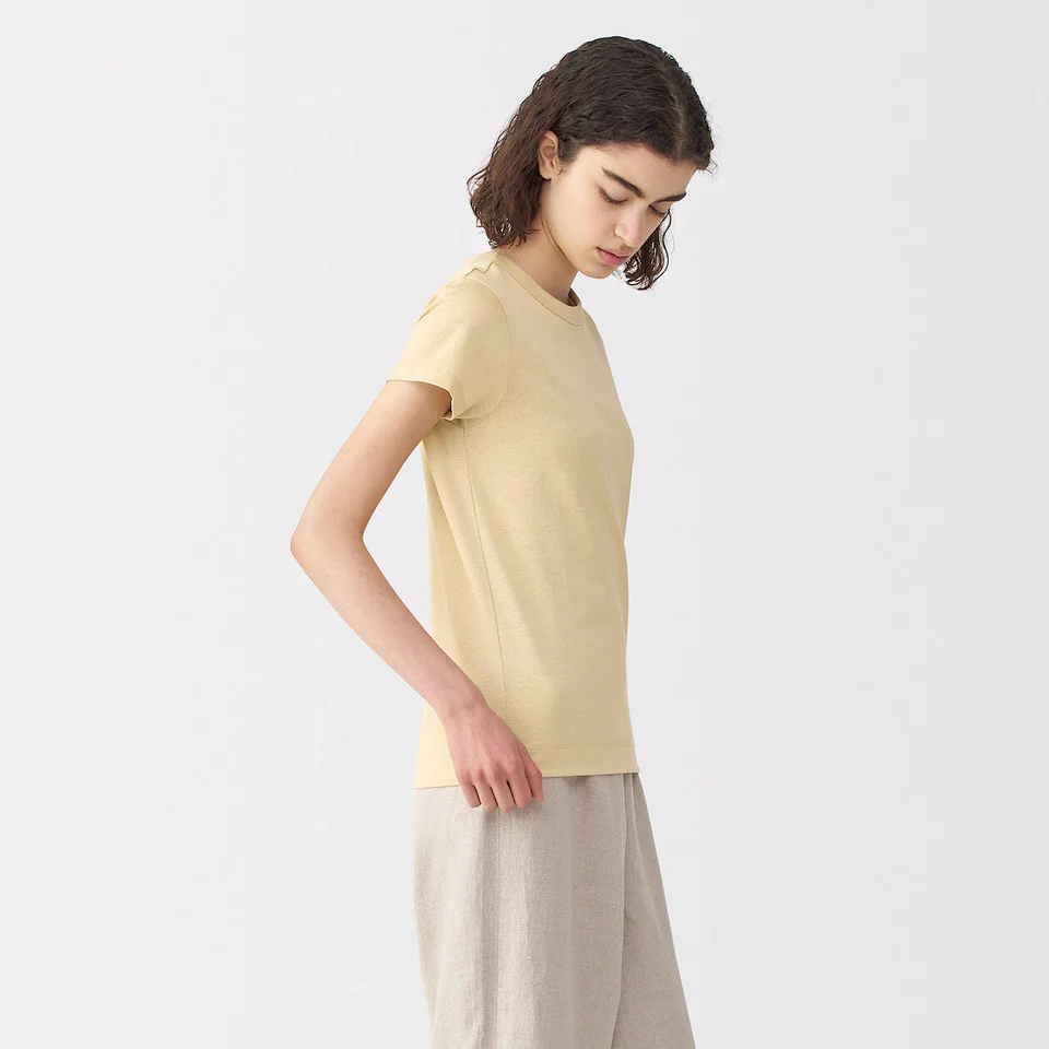 MUJI Labo Linen Blend Short Sleeve T-Shirt - Image 24
